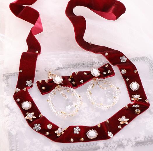 Banda de pelo para de graduación, tocado de boda burdeos, vestido de novia, diadema con cuentas para , diadema con pendientes