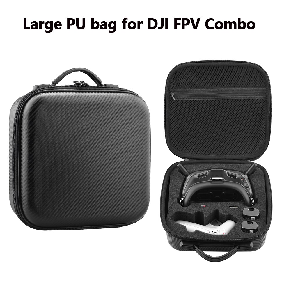 Handtas Voor Dji Fpv Combo Bril V2 Portabletravelling Draagtas Pu Tas Opbergtas Motion Controller Drone Accessoires