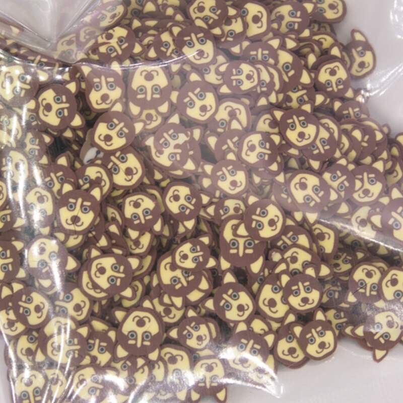 30g Auge Pilz Nette Bär Fisch heiser bilden Polymer Ton Scheiben Streusel für Handwerk Machen DIY Schlamm zu Filtern Acryl Harz füllstoff: 7 klein heiser