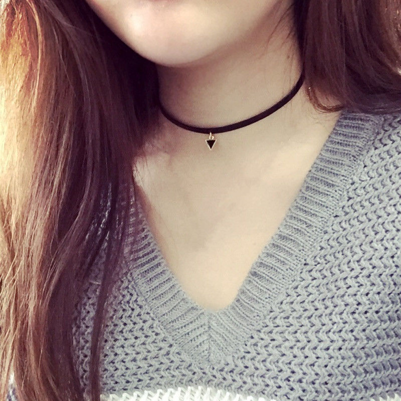 Gargantilla gótica de terciopelo negro, collares de cuerda de estilo gótico, decoración para el cuello para mujer, joyería Chocker en accesorios para el cuello de niña