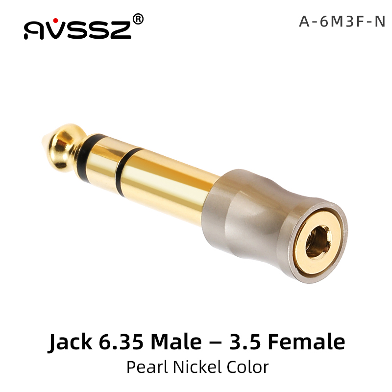 AVSSZ-adaptador de enchufe RCA para auriculares de 6,35/6,5 a 3,5mm, conectores convertidores de Piano eléctrico para guitarra de Audio chapados en oro de alta gama: Rojo rosado
