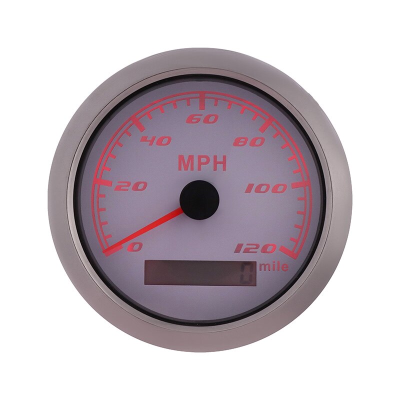 Waterdichte Auto Boot Snelheidsmeter Gauge 316 Rvs Bezel Snelheid Kilometerteller 30/60/120 Mph Zonder Gps Antenne Fit Voor 9 ~ 32V