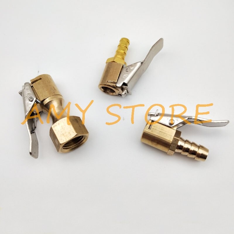 1pc auto autoband ventiel inflator pneumatische klem verzamelen lucht snel oppompen mondstuk 6mm 8mm slang weerhaak 1/4 "bsp binnendraad