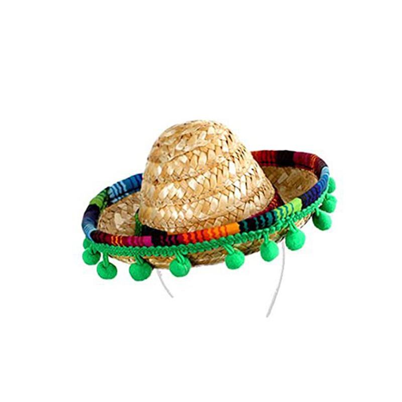 Chapéu de festa mexicano de aba larga colorido verão sombrero festa chapéu de sol engraçado chapéus de palha de halloween para homens acessórios femininos: Vermelho