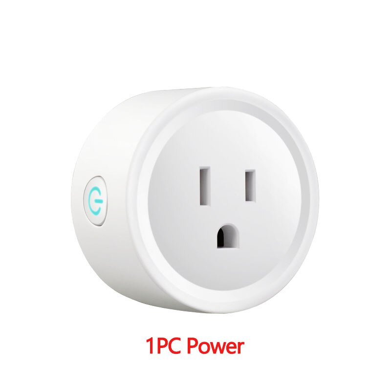 1/2/3PCS WiFi Smart Socket Remote Control Timer Switch Power Socket Outlet US Plug 10A Smart Home: 1PC Power