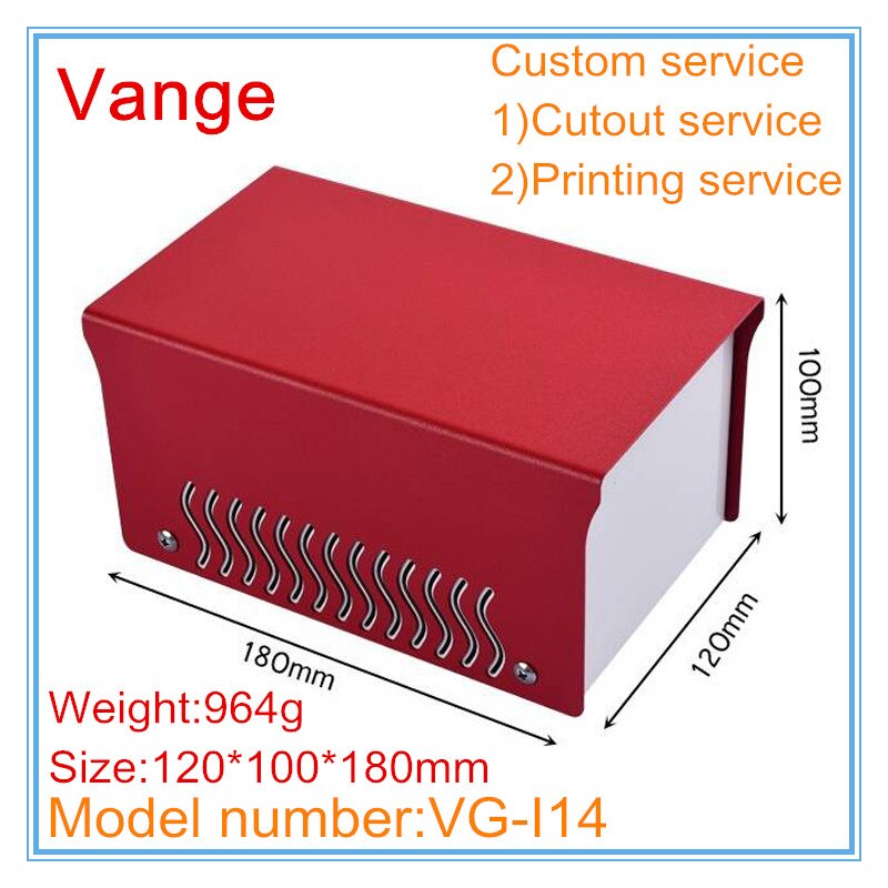 Cajas de empalme electrónico de metal, 120x100x180mm, carcasa de instrumentos de lámina de hierro, cajas diy para equipos de Soporte de Energía, 1 unids/lote