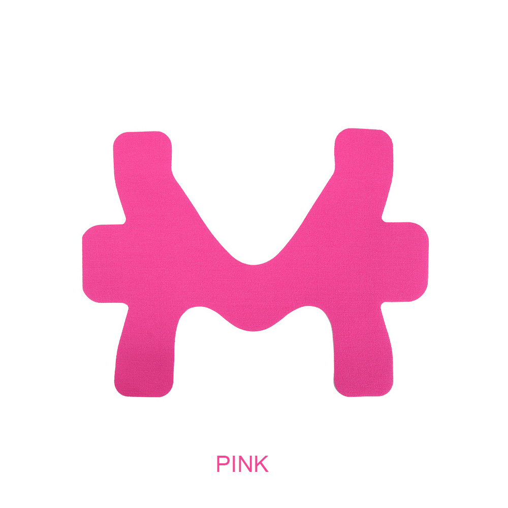 Cinta de tobillo de kinesiología precortada, soporte de compresión, vendaje elástico para pies, envoltura protectora, Protector deportivo para pies: Rojo rosado / Extralargo