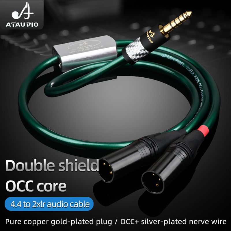 ATAUDIO HIFI 4,4 mm gebalanceerde mannelijke naar dubbele 2xlr 3-pins XLR gebalanceerde mannelijke audio-adapterkabel