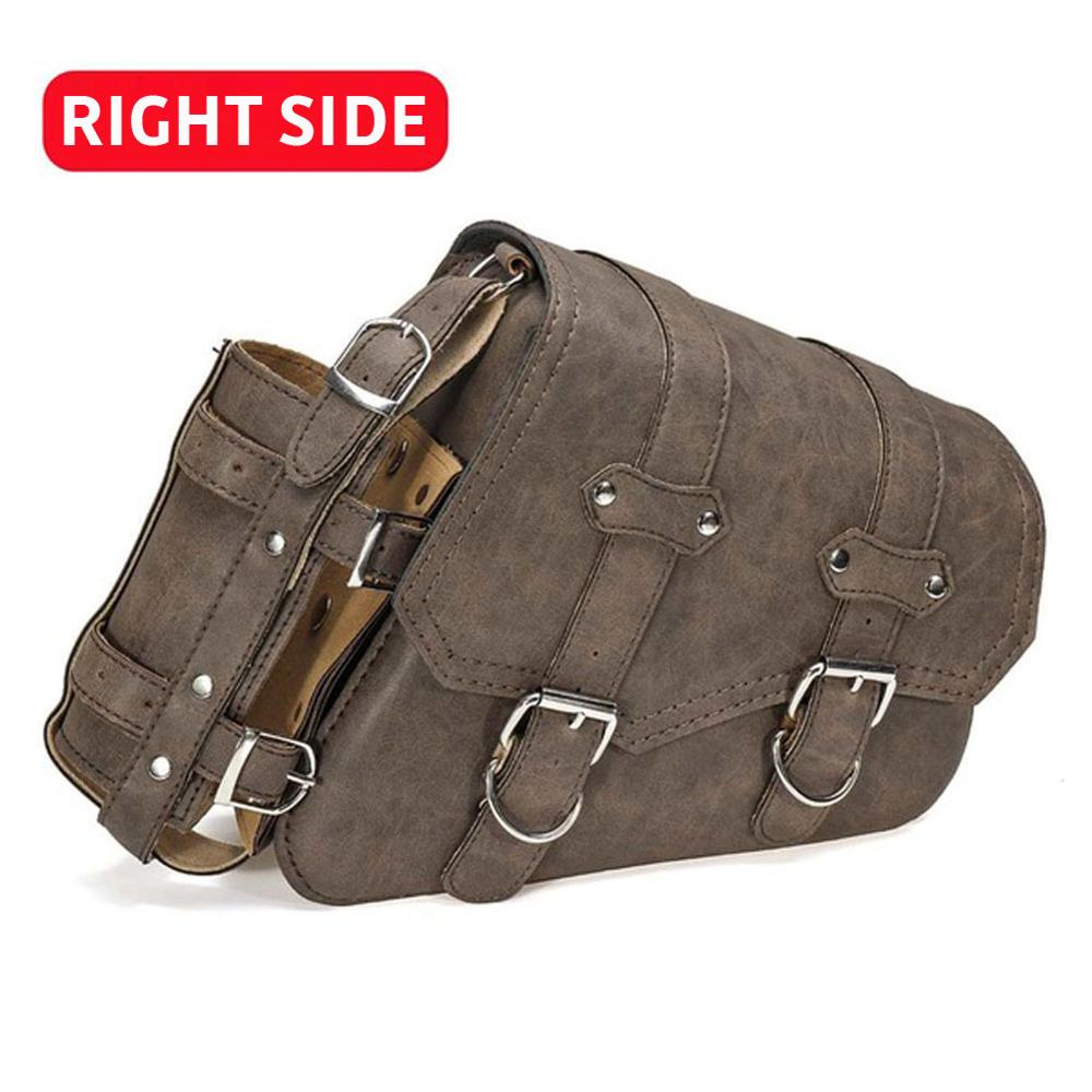 Motorcycle Side Bag Motorcycle Off-road Bag Modified Side Edging Box Side Luggage Tool Bottle Hanging PU leather Motocross Bag: Right
