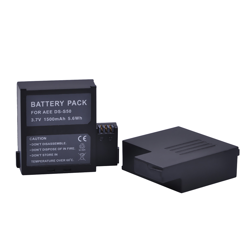 Batmax 2 pièces 1500 mAh DS-S50 DSS50 S50 Batteries Accu pour AEE DS-S50 S50 Batterie AEE D33 S50 S51 S60 S71 S70 Caméras