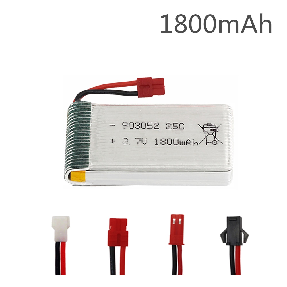3,7 v 1800mAh lipo batería para KY601S SYMA X5 X5S X5C X5SC X5SH X5SW X5HW X5UW M18 H5P HQ898 H11D H11C helicóptero de la batería