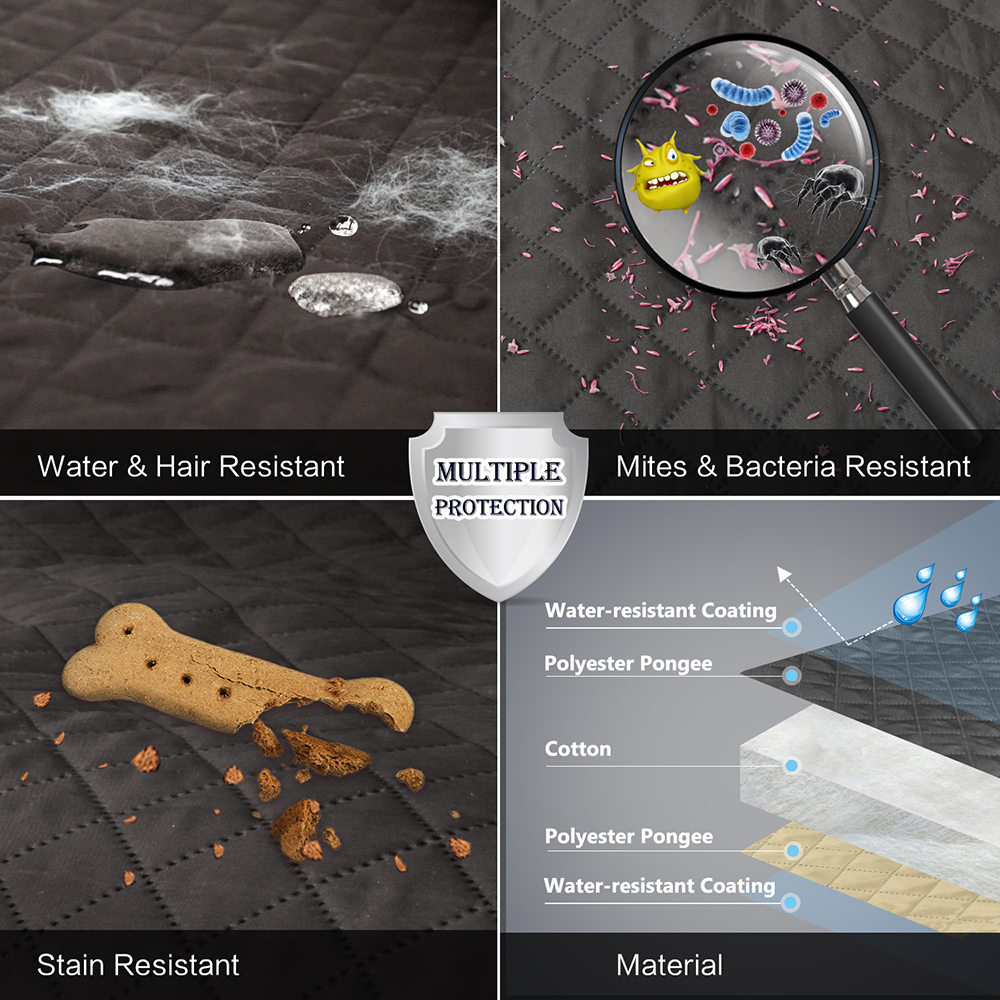 Bankhoes voor huisdieren, honden en kinderen, hoekbankhoes voor de woonkamer, waterdichte gewatteerde relaxfauteuilhoezen