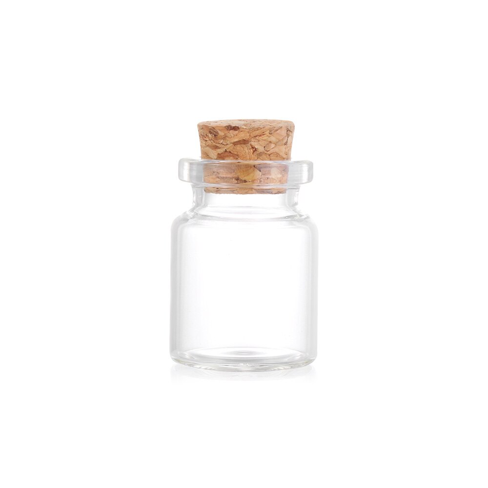 5/8/12/15ml 10pcs/pack Clear Vials Glass Bottle Blank Empty Wishing Message Bottles Transparent With Cork Stopper Tiny Small: 5ml-10pcs