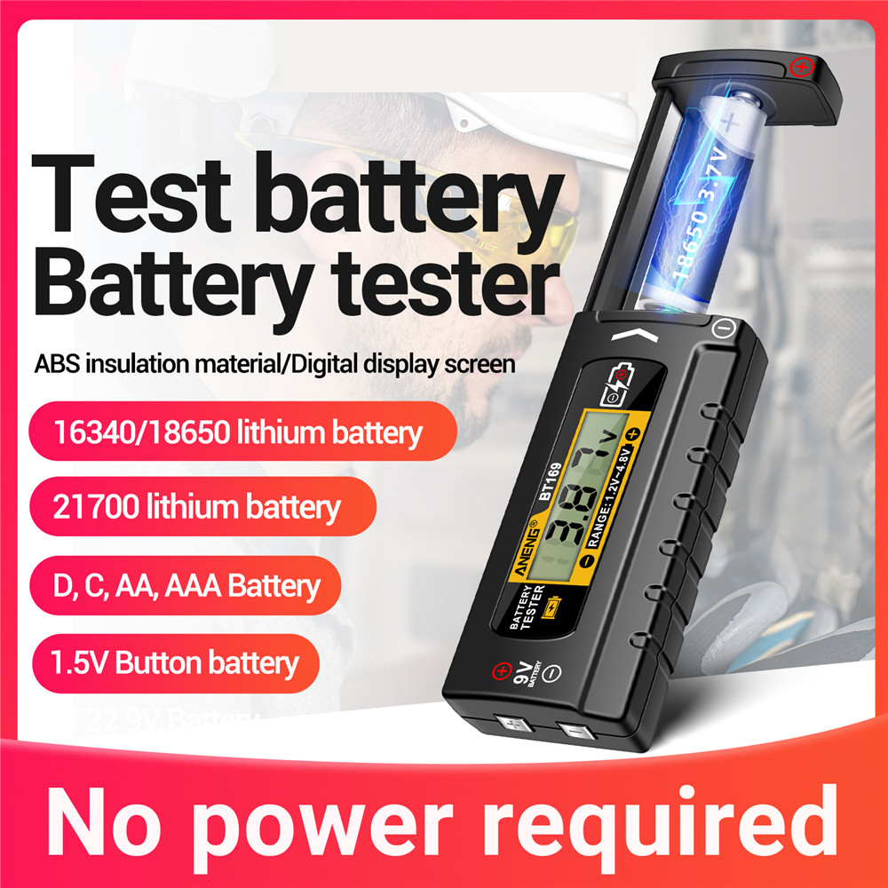 Universele BT167 BT169 Batterij Tester Checker Power Bank Detectoren voor 9V 1.5V AA AAA C D Knoopcel batterijen Checker