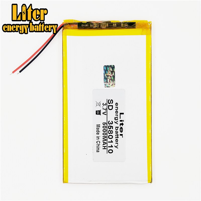 Originale tablet 3.7v batteria Li-Ion 5000mah (Circa) per 8 pollici N83,N86 A85, a86 ricaricabile Tablet PC 3580110