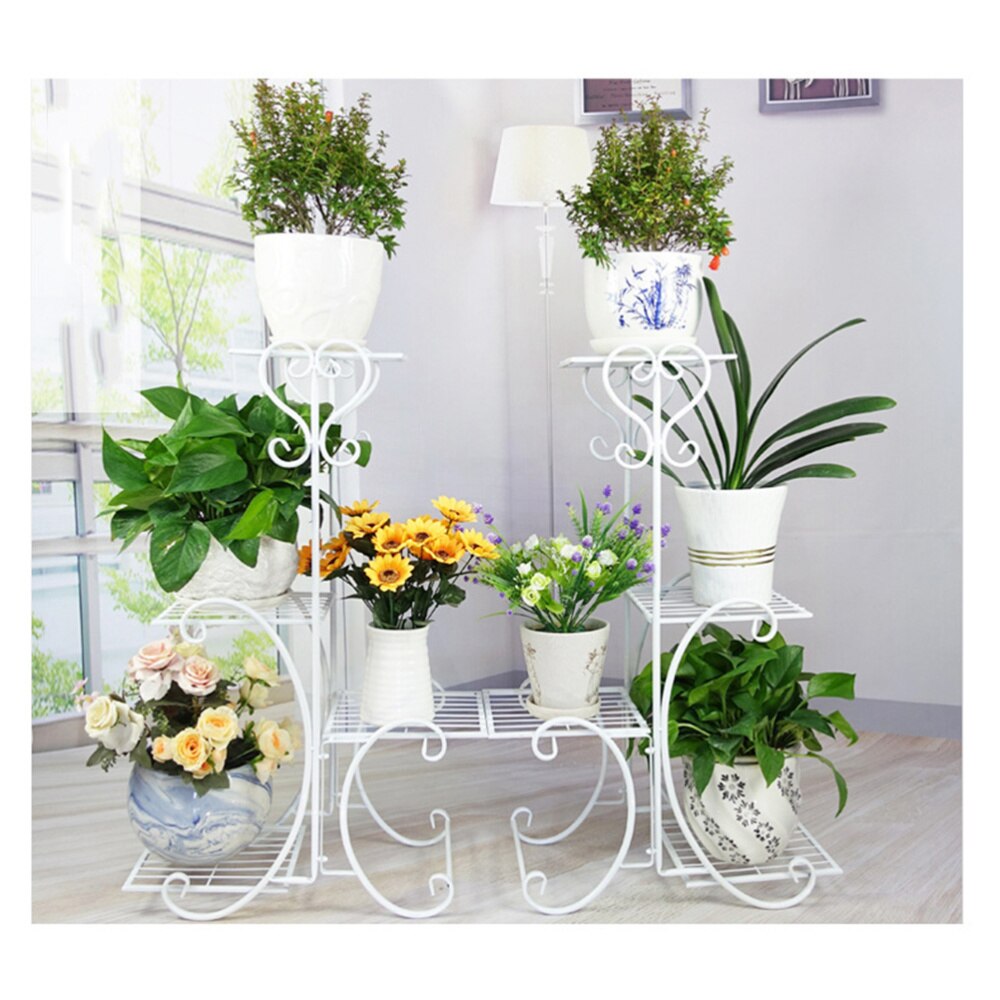 4 Tier Plant Stand Indoor Outdoor Plant Corner Shelf Flower Pot Plant Holder Planters Display Rack