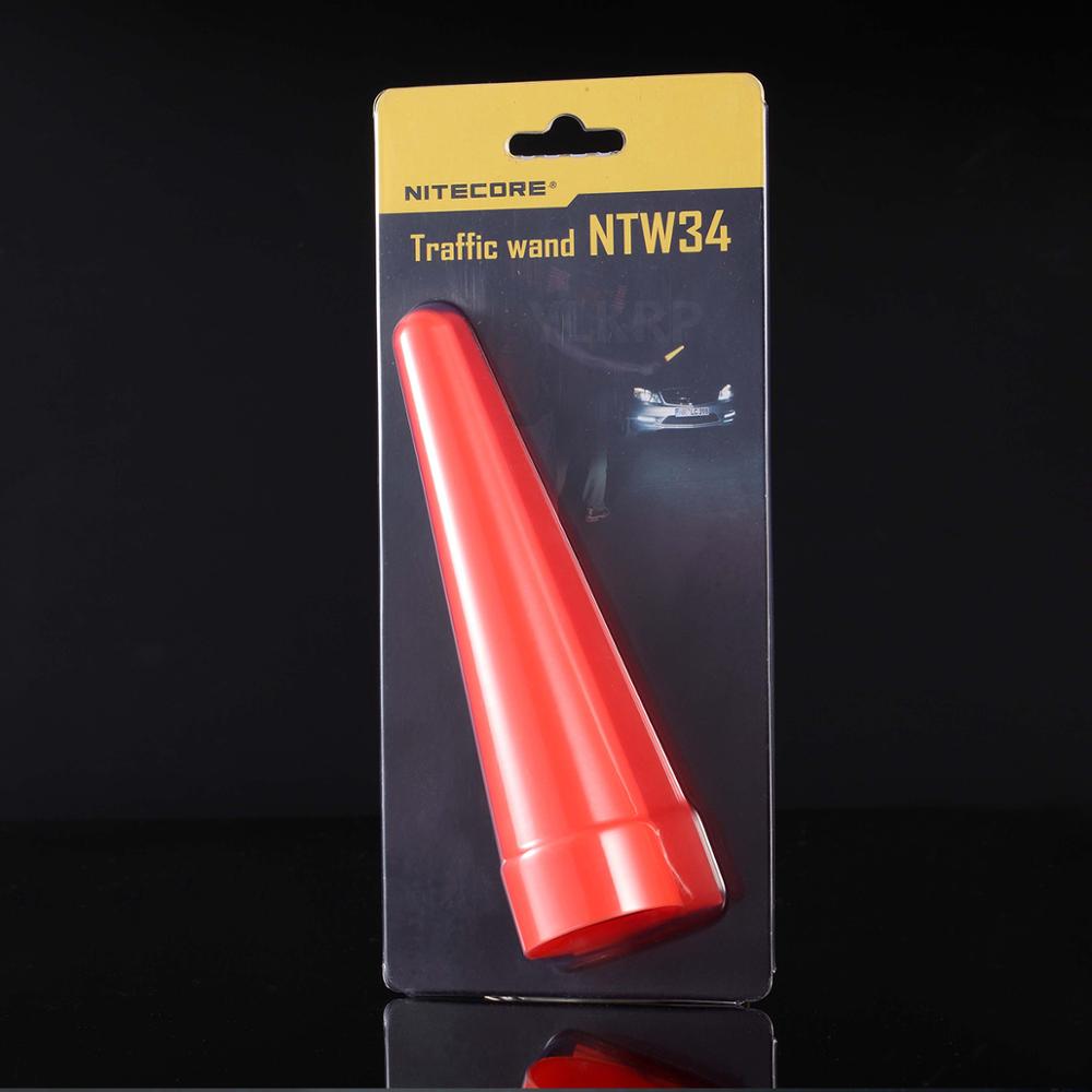 Nitecore NTW34 Led Flashlight Diffuser Traffic Wand Red Tip Cone For MT26 MT25 EC25 Lanterna With Head Of 34mm