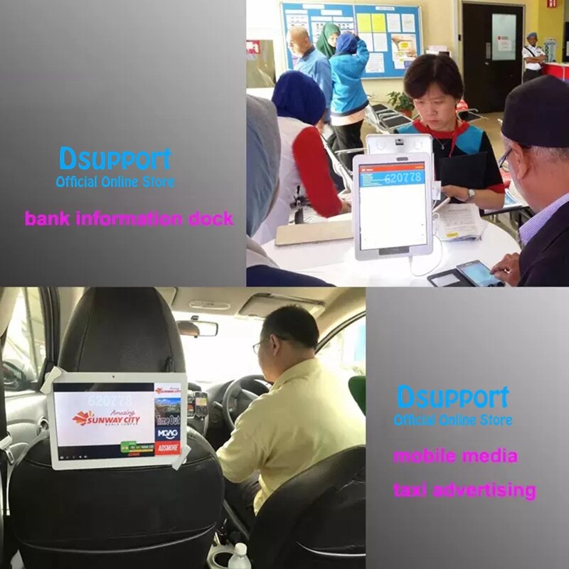 Fit for Ipad 10.2/10.5 pro Desktop &amp; Wall Mount Anti-Theft Case with Security Stand Holder Lock &amp; Rotate Display