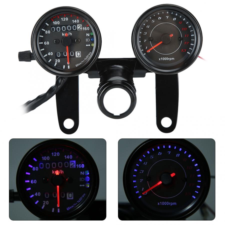 Universal Motorcycle Odometer Speedometer Retro Modified Instrument Accessory LED Speedometer Arrivals