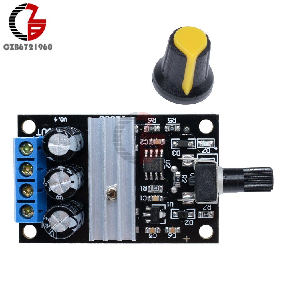 6-28V Voltage Regulator 3A 80W PWM DC Motor Speed Controller Regulator 12V 24V Adjustable Variable Speed Control