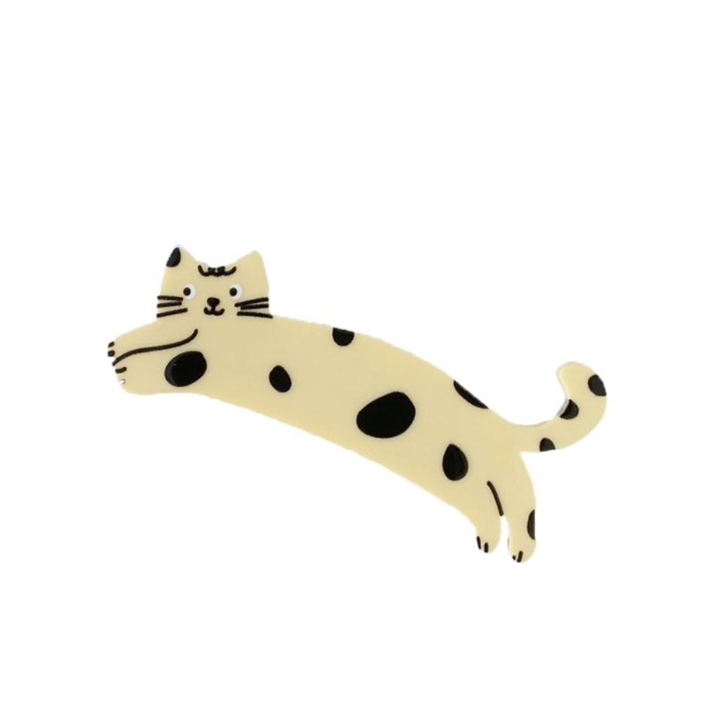 Pinza de pelo de ácido acético de gato de dibujos animados, pinza lateral acrílica, pinza de pico de pato para mascotas, horquilla colorida: Rosa