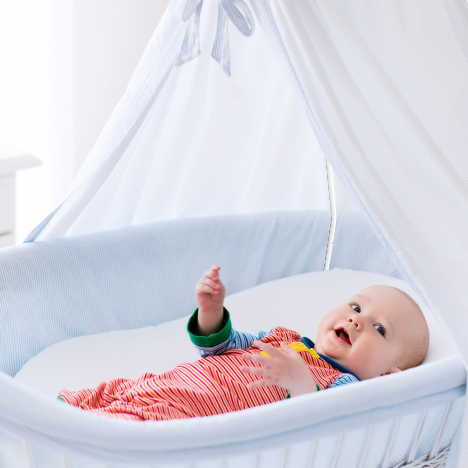 1 Juego de mosquitera para cuna, soporte para dosel, accesorio de soporte para mosquitera