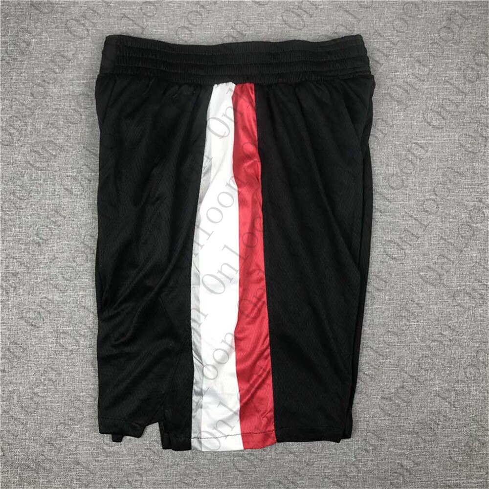 Free Men's America Basketball Portland Trail Shorts For Sports Shorts City edition Ball Shorts