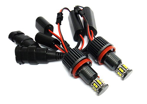 Anillo de luz LED de ojo de Ángel, Bombilla DRL H8, 120W, Canbus, para E90, E92, E82, E60, E70, E71, E84, A26, 2 uds.