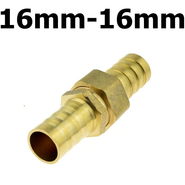Brass Fitting 16mm Hose Barb to 19mm 25mm 32mm OD Hose Gas Coupler Connector Raccord Barb Reducer Copper Pipe Air Tube Adapter: 16mm x 16mm