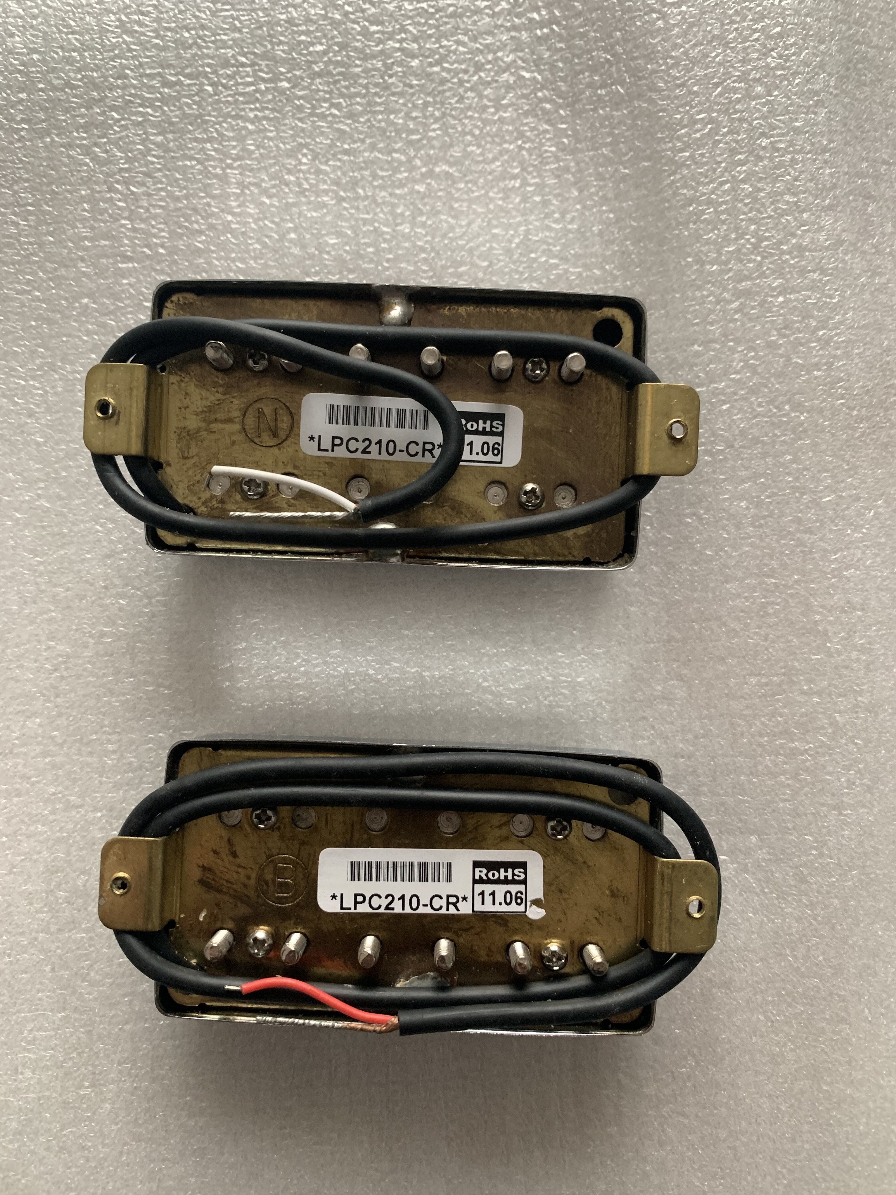 Set of Genuine Chrome Humbucker LPC210-CR N and B Pickups With Screws Made in Korea For Electric Guitars #P215