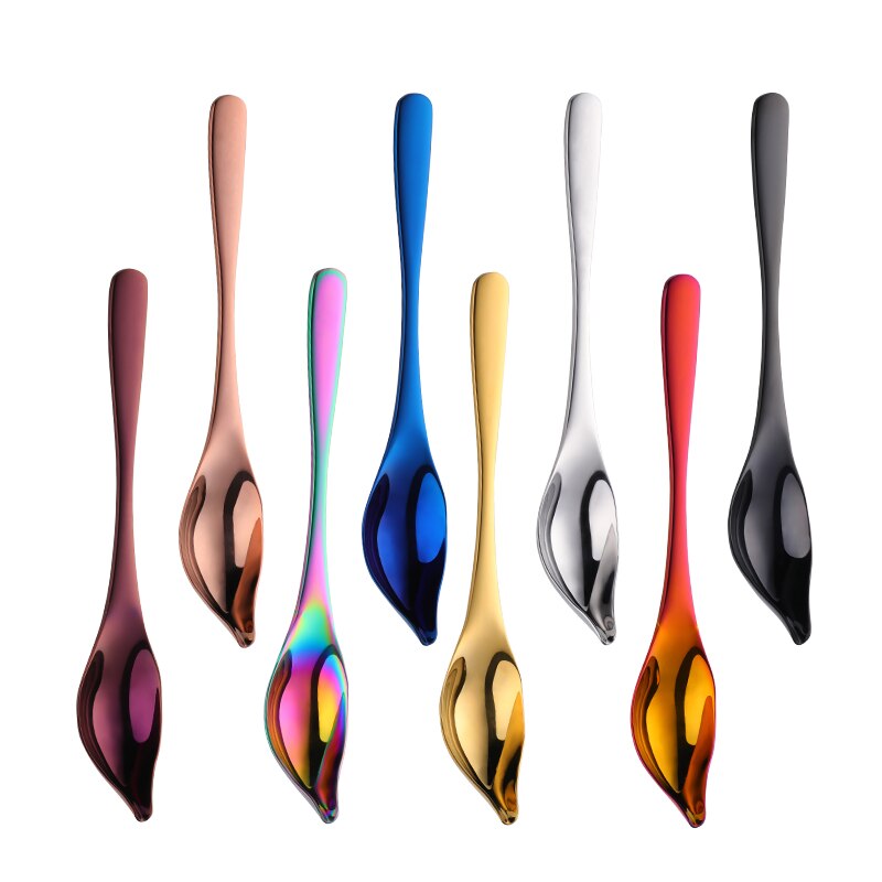 Kleurrijke Saus Lepel Waterdrop Soep Scoop Tapered Uitloop Vorm Olie Lepel Honing Ijs Cake DIY Keuken Bakken Gebak Gereedschap
