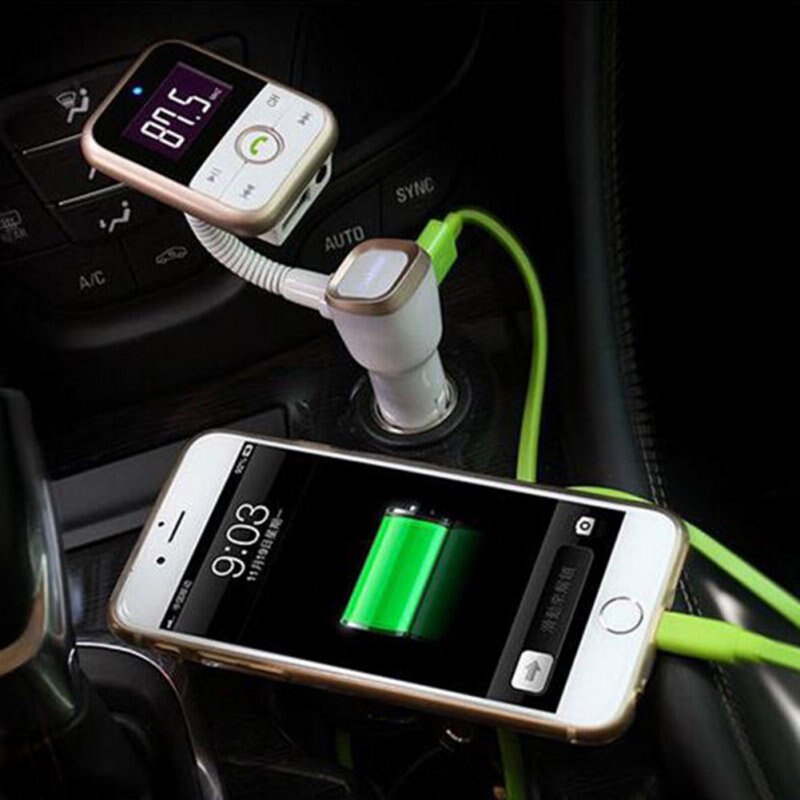 BT67 Car Bluetooth Handsfree Kit Car Adapter Charge with Remote Control Audio Cable Box Packing Portable Audio