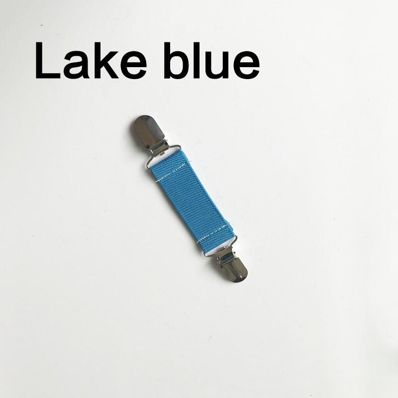 Clip en métal argenté pour robe et pantalon, vêtement, extension de ceinture, accessoire multifonction pour drap de lit fixe, canapé, 1 pièce: Lack Blue