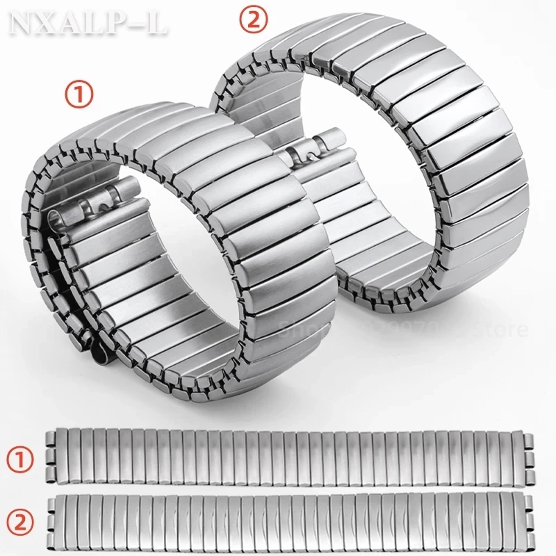 Bracelet en métal élastique pour montre SWATCH, bracelet de montre en acier inoxydable 256, accessoires de bracelet polis, 6 000 commandes, 17mm, 20mm