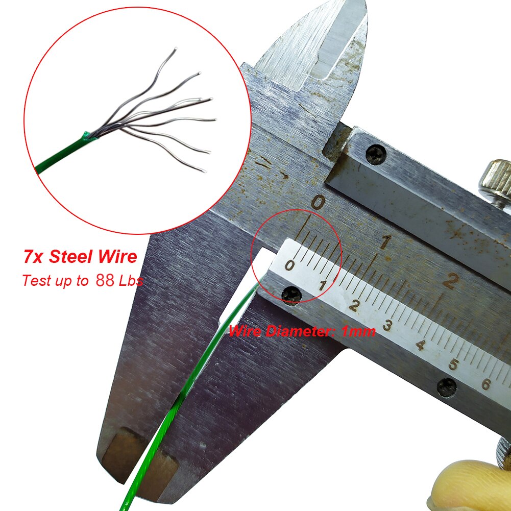 10 stk 50cm fiskeline leder wire test 88 lbs /40kg anti-bid stål wire line snore kraftigt fiske stik til lokke