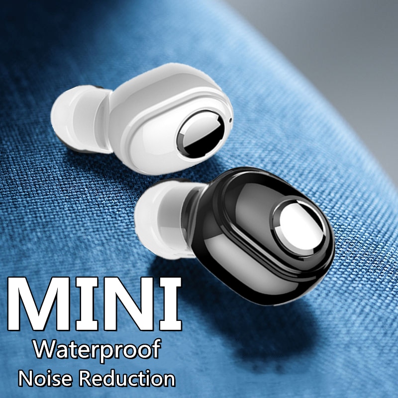 Tws Onzichtbare Mini Draadloze Koptelefoon Noise Cancelling Bluetooth Hoofdtelefoon Handsfree Stereo Headset Oordopjes Met Microfoon