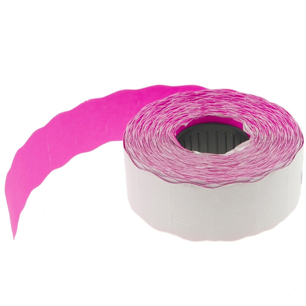 PrimeMatik-roll coil 1000 pink adhesive labels 26x16m 10 units