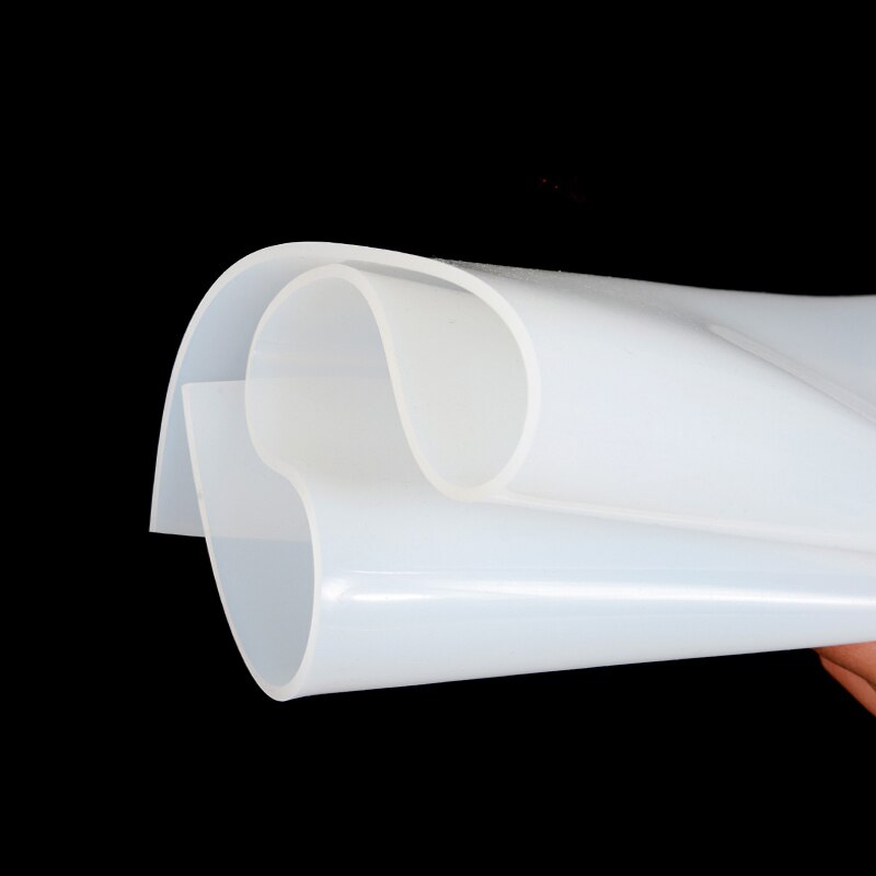 Silicone Rubber Sheet 500x500mm Clear Translucent Plate Mat High Temperature Resistance 100% Virgin Silikon Rubber Pad