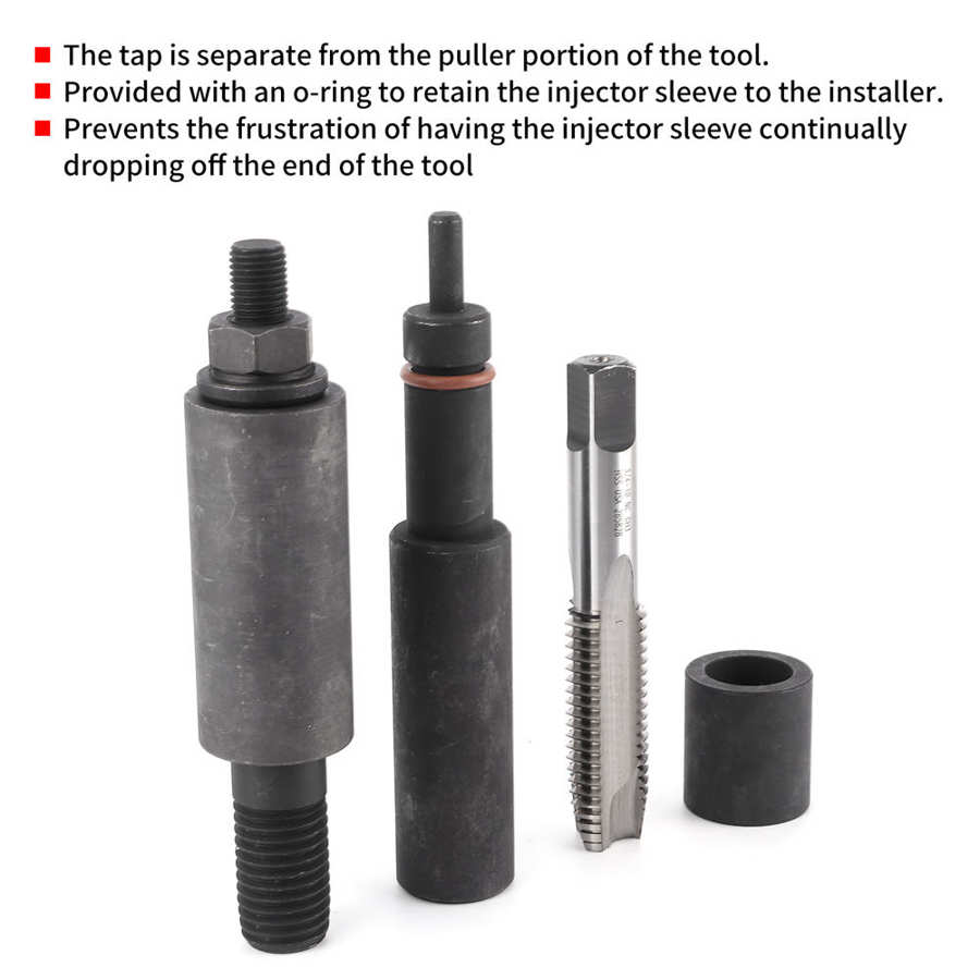 4pcs Fuel Injector Sleeve Cup Remover Puller Installer Kit Fit for Ford Powerstroke 6.0L 6.4L Engines 2003