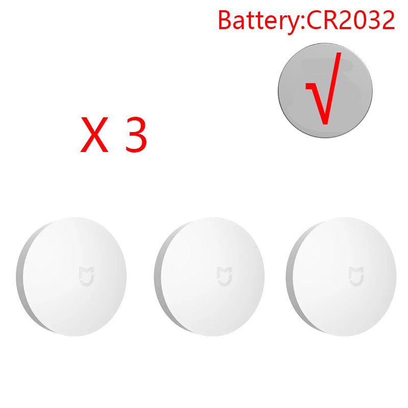 Xiaomi Mijia – interrupteur sans fil Intelligent, accessoires pour appareils de maison, Center de contrôle Intelligent, WiFi, télécommande: 3PCS With Battery