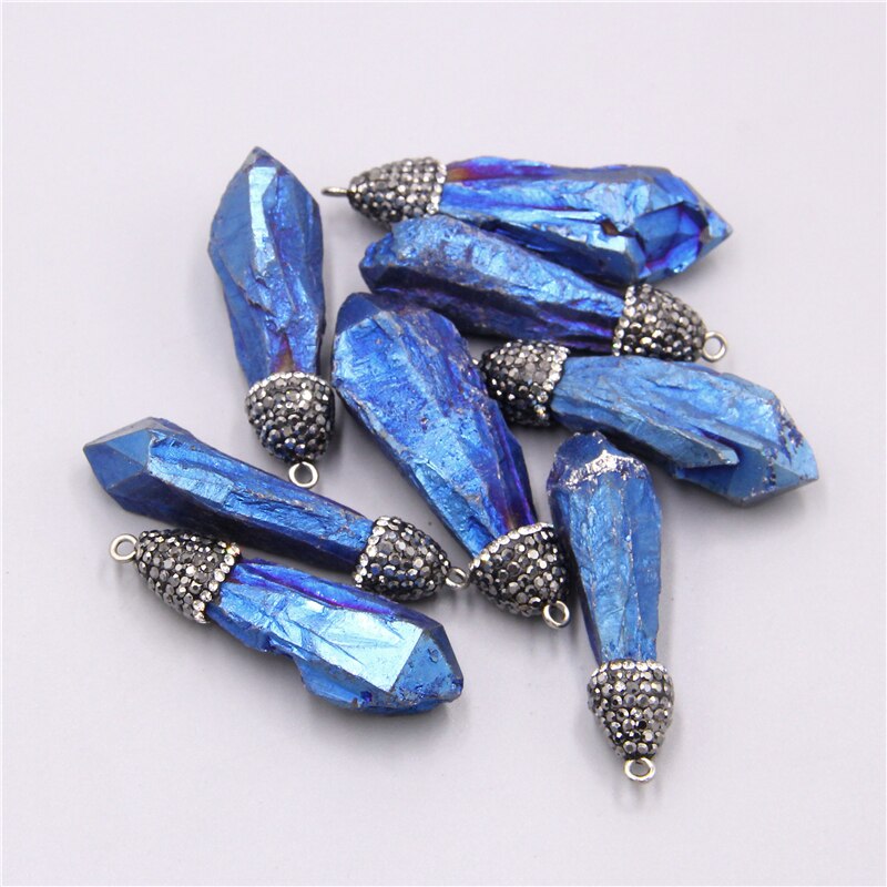 1pc Natural quartz Crystal healing Quartz stone Pendant Necklace Amulet lucky best friends Jewelry pendant charm: 7