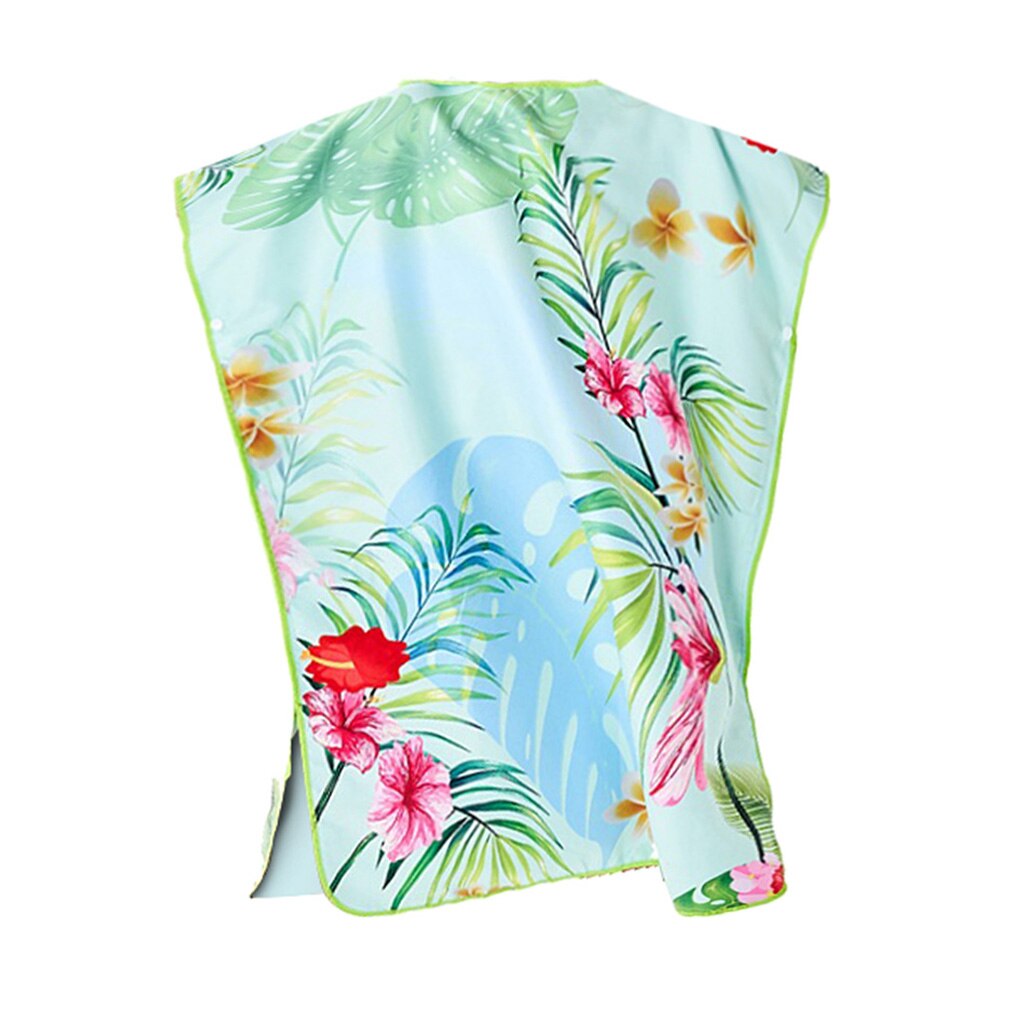 Resa strand badlakan dräkt handduk poncho surf poncho lätt absorberande snabbtorkande handduk barn byter dräkt handduk: Tropiska blommor