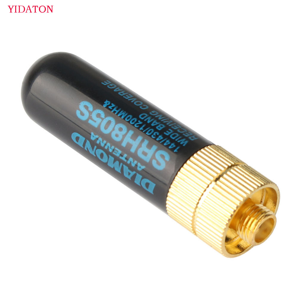 1 PC DIAMOND SRH805S SMA-F Female Dual Band Antenna Baofeng GT-3 UV-5R BF-888s Radio: black