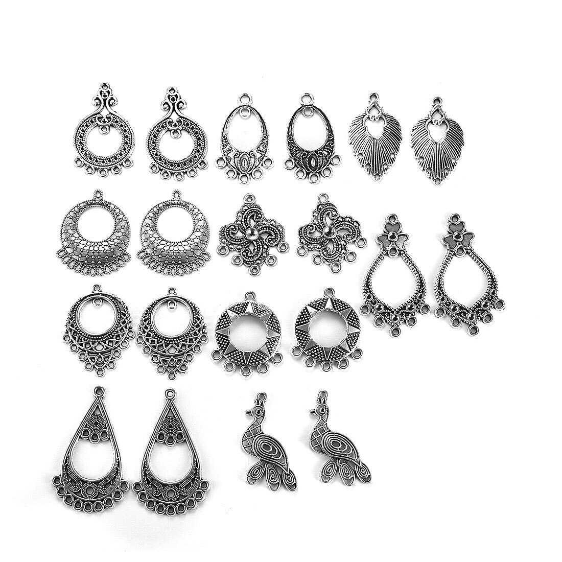 10/30 Pairs Antiek Zilver Kleur Oorbellen Verbinding Bedels Voor DIY Earring Sieraden Maken Bevindingen
