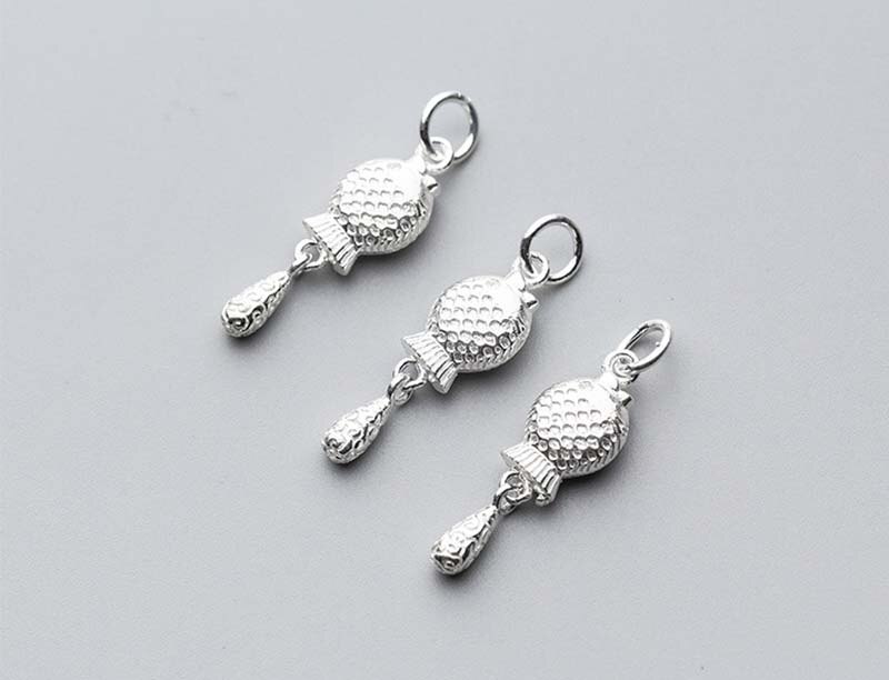 925 Sterling Silver Fish Kwastje Charms Vrouwen Ketting Dangle Oorbellen Hangers Diy Sieraden Maken Zilveren Decoratie