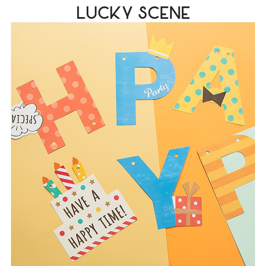 Colorful Birthday Letter Banner Flag for kids to celebrate First Birthday S00338