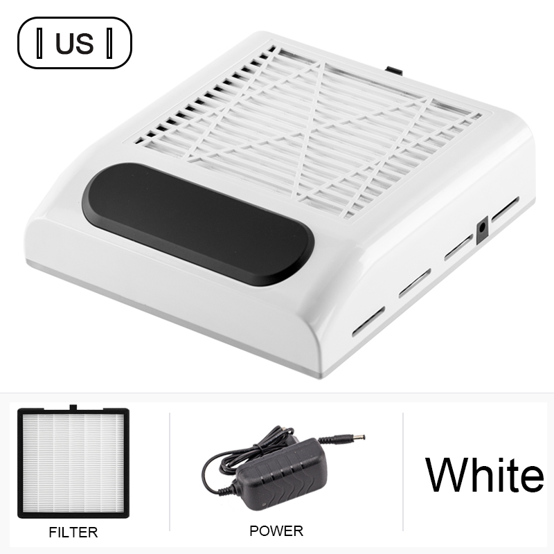 Coletor de pó para unhas, máquina de manicure, ferramentas, forte potência, aspirador de pó com filtro, extrator de unhas, ventilador, ferramenta para arte em unhas: Rosa