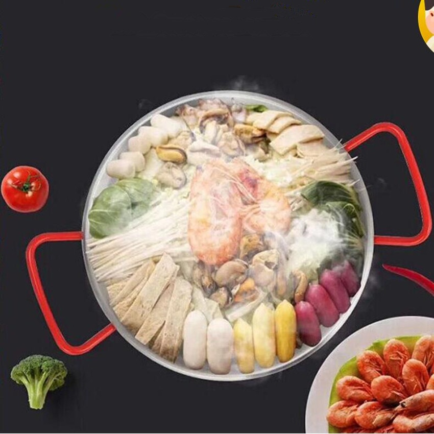 1 stuk spaanse paella pan roestvrij staal koreaanse gefrituurde kipschotel zeevruchtenschotel kaaskoker pot