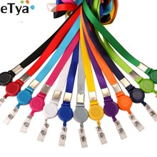 1 szt. Etui na karty kredytowe chowany smycz na szyję ID nazwa karty autobusowej odznaka klips na identyfikator