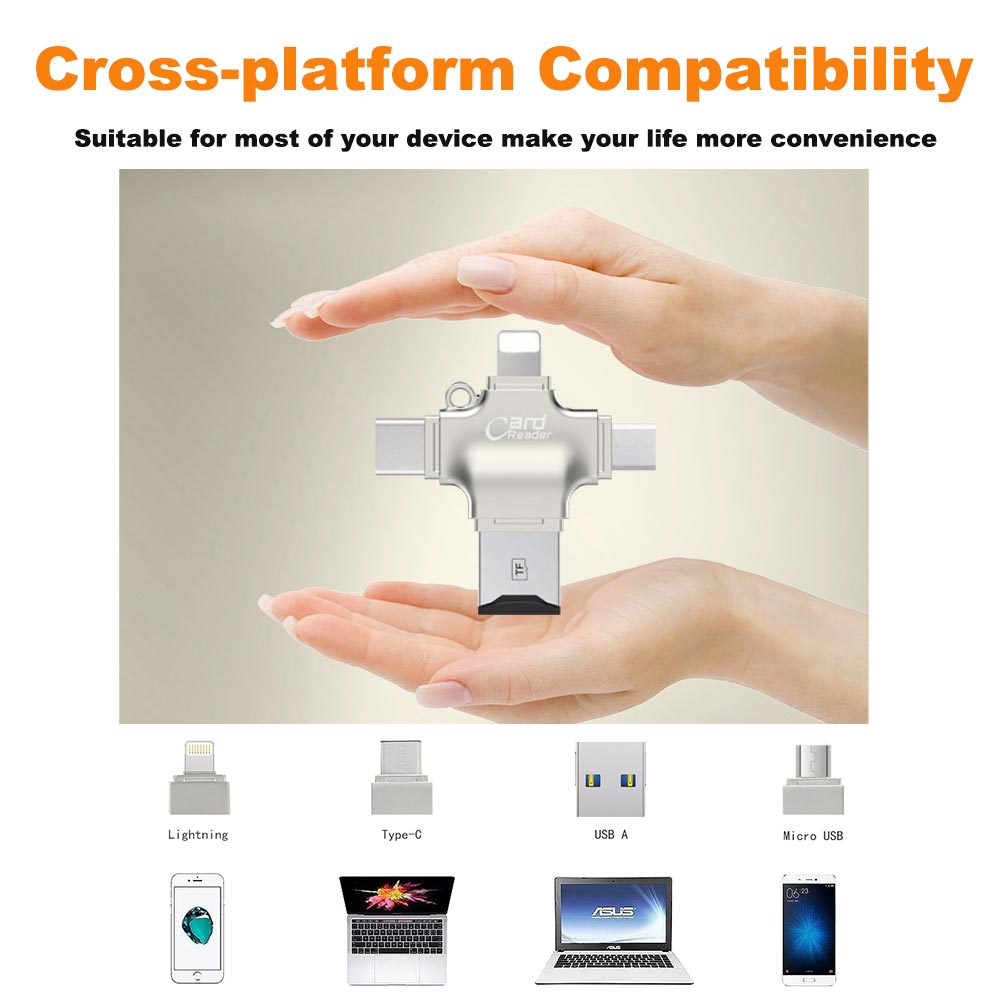 Ingelon czytnik kart SD mikrokarta adapter metal USB 3.0 microsdhc/sdxc robić czytnika kart xqd adapter usb robić przejściówka robić złącza Błyskawica